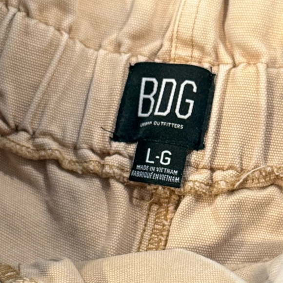 BDG Urban Outfitters Khaki Tan Canvas Paper Bag High Rise 2” Womens Shorts Large - Picture 6 of 12